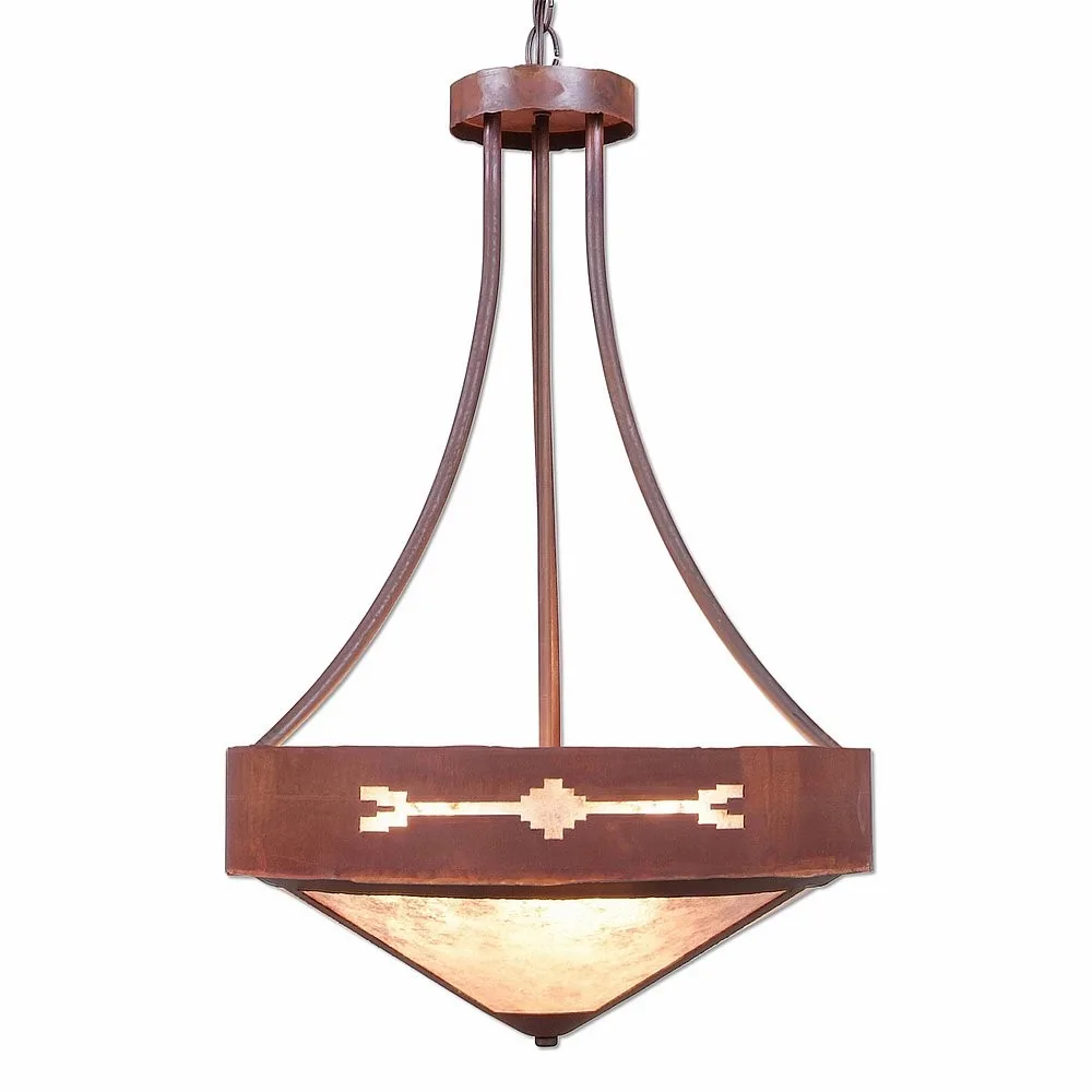 Ridgemont-Del Rio Three Light Chandelier in Rust Patina