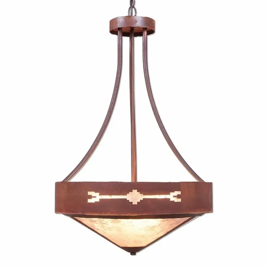Ridgemont-Del Rio Three Light Chandelier in Rust Patina