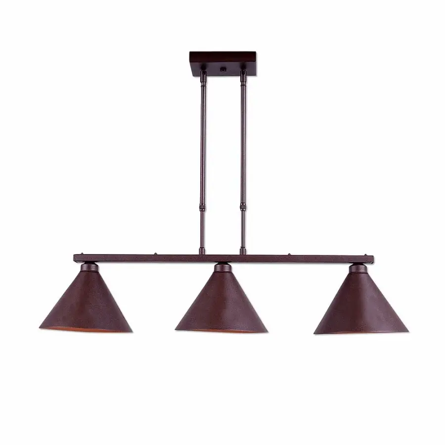 Canyon Rustic Plain Two Light Island Pendant