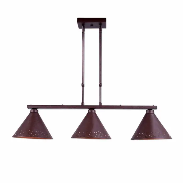 Canyon Possession Point Two Light Island Pendant in Rustic Brown