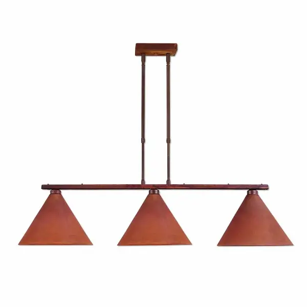 Canyon Rustic Plain Three Light Island Pendant