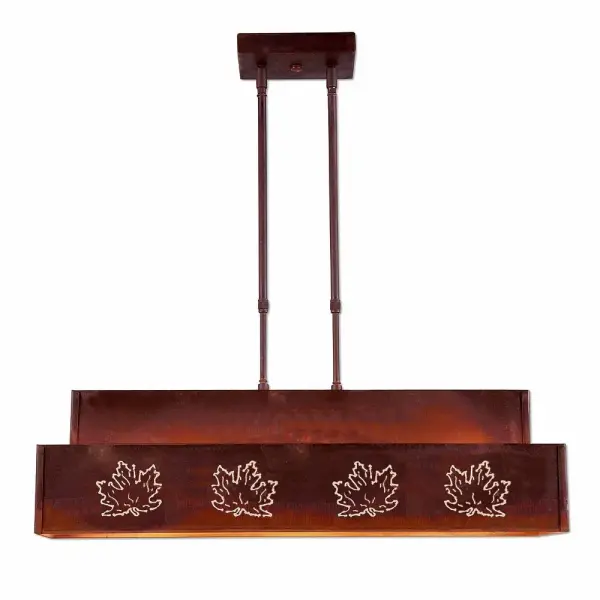 Ridgemont Maple Cutout Three Light Island Pendant