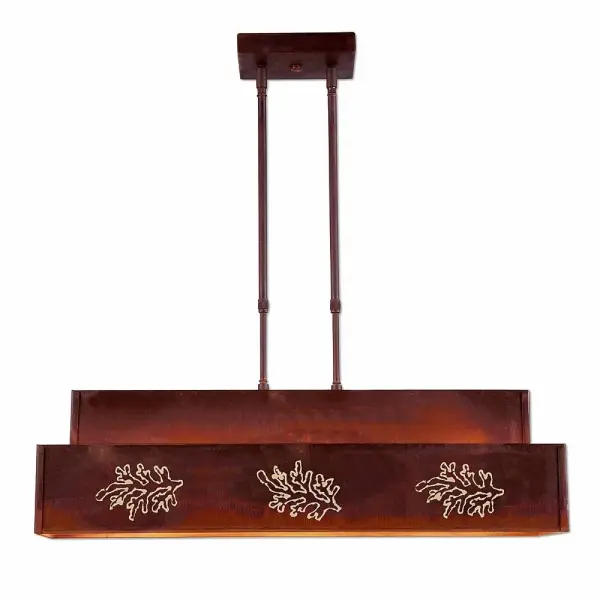 Ridgemont Cedar Bough Cutout Three Light Island Pendant