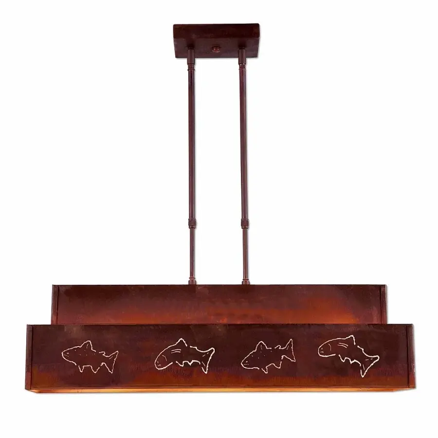 Ridgemont Fish Cutout Three Light Island Pendant