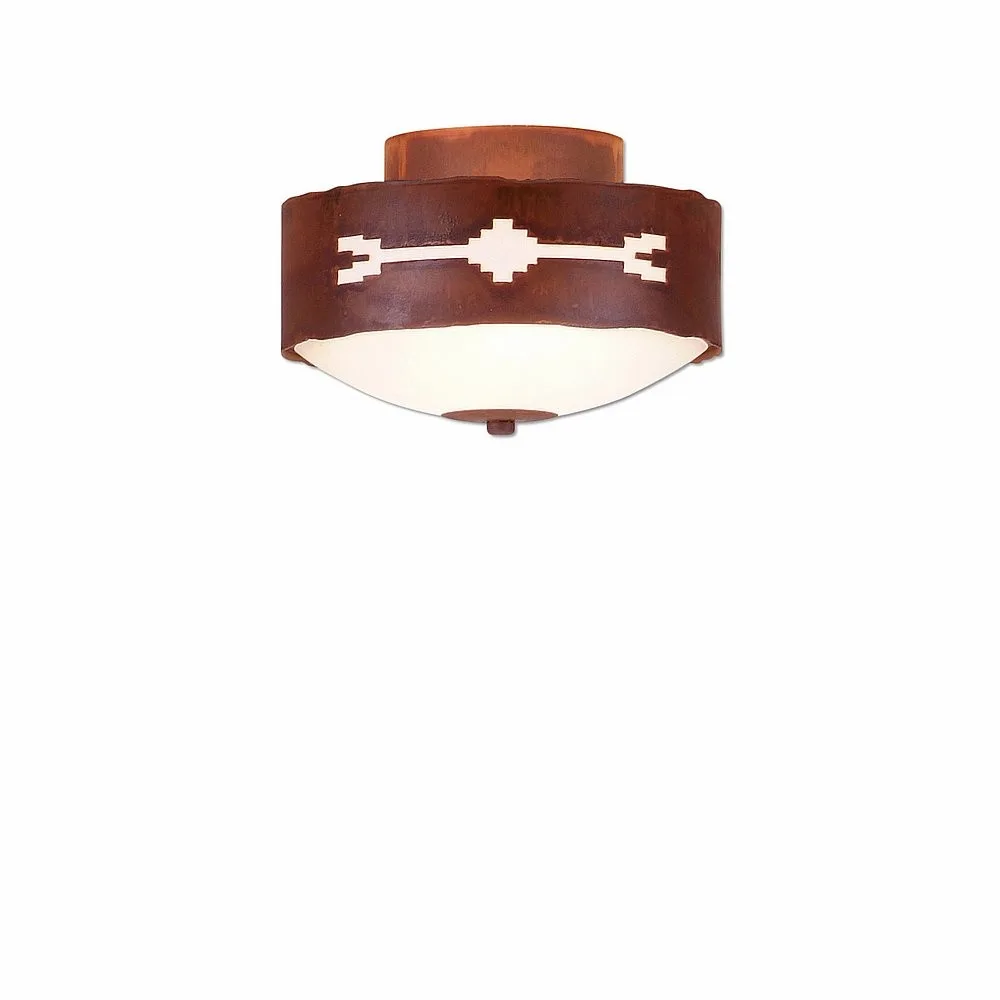 Ridgemont-Del Rio Two Light Close-to-Ceiling Light in Rust Patina
