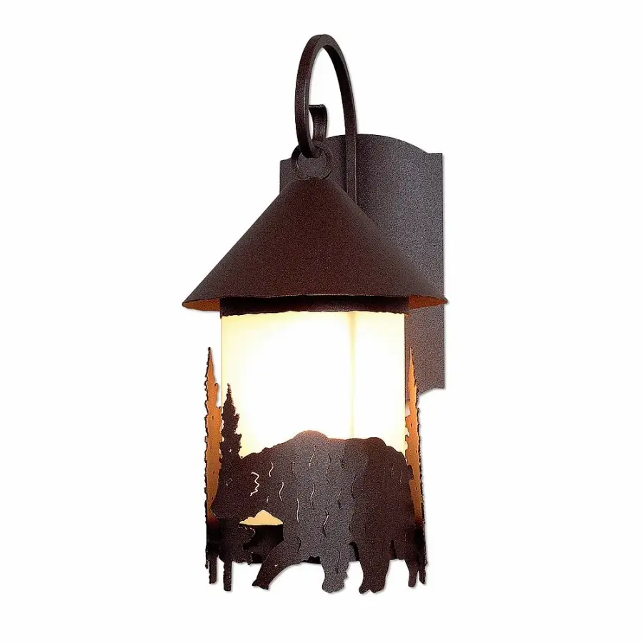 Vista-Bear One Light Wall Sconce in Rustic Brown