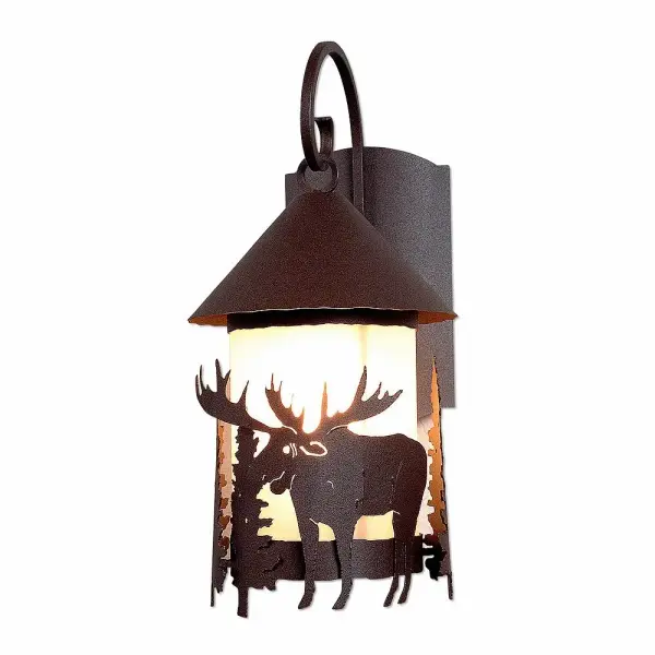 Vista-Moose One Light Wall Sconce in Rustic Brown