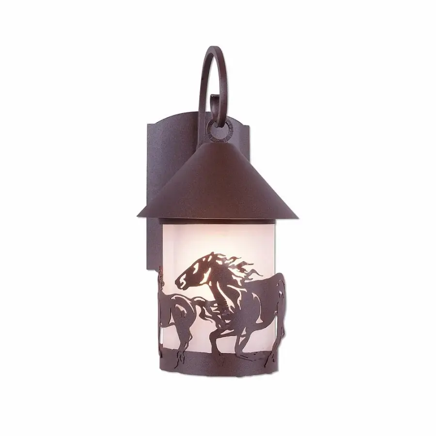 Vista-Horse Rustic Brown Wall Sconce