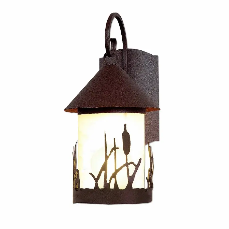 Vista-Cattails Rustic Brown Wall Sconce