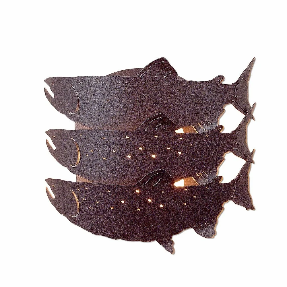 Crestline-Salmon One Light Wall Sconce in Rustic Brown