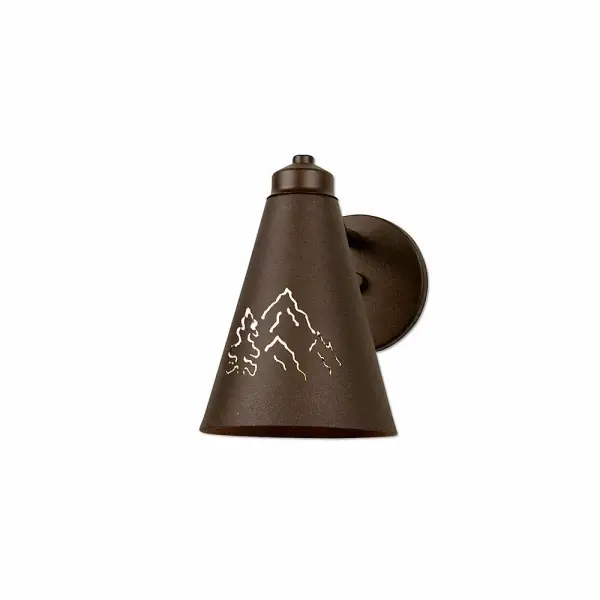 Canyon-Mountain-Pine Cutout Wall Sconce in Rustic Brown
