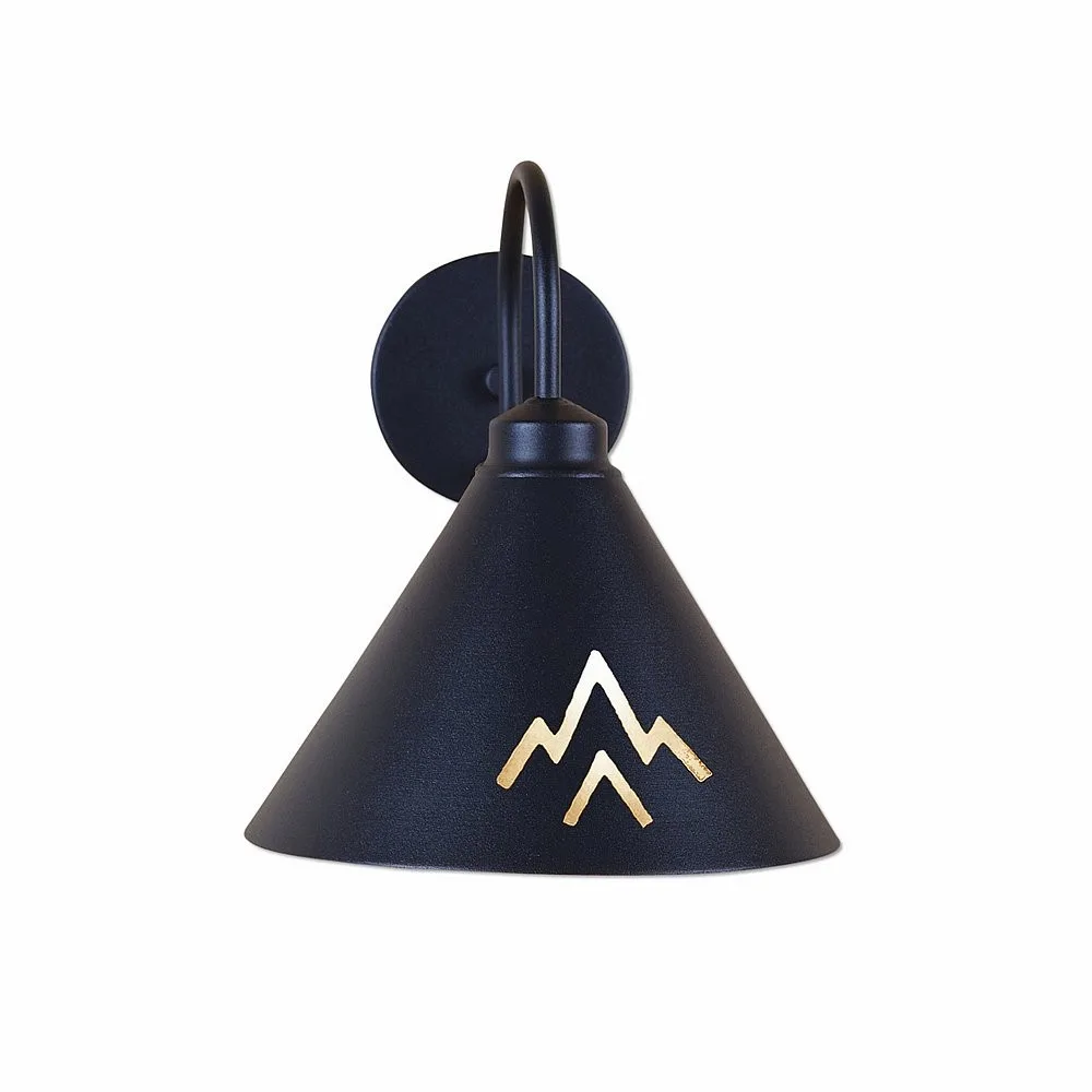 Canyon-Deception Pass One Light Wall Sconce in Black Iron