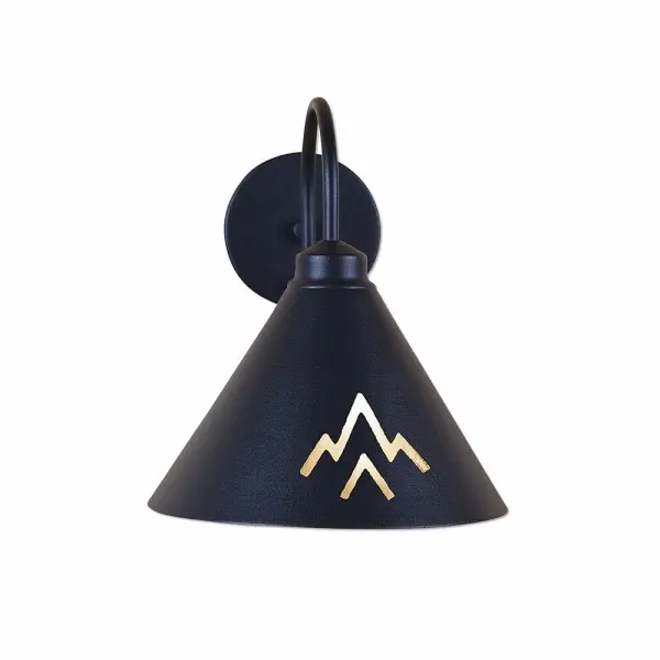 Canyon-Deception Pass One Light Wall Sconce in Black Iron