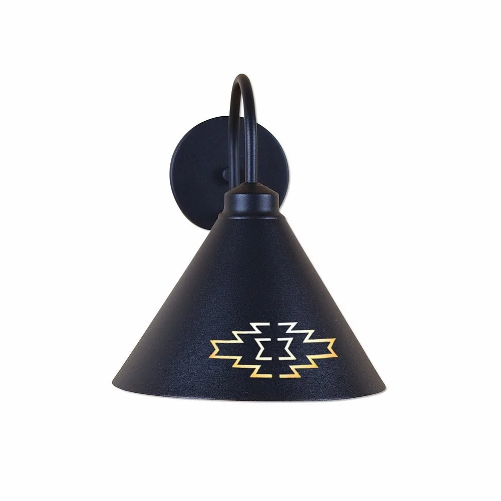 Canyon-Pueblo One Light Wall Sconce in Black Iron
