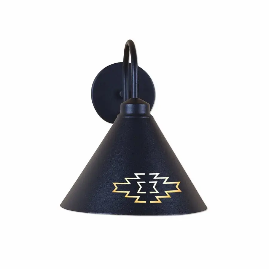 Canyon-Pueblo One Light Wall Sconce in Black Iron