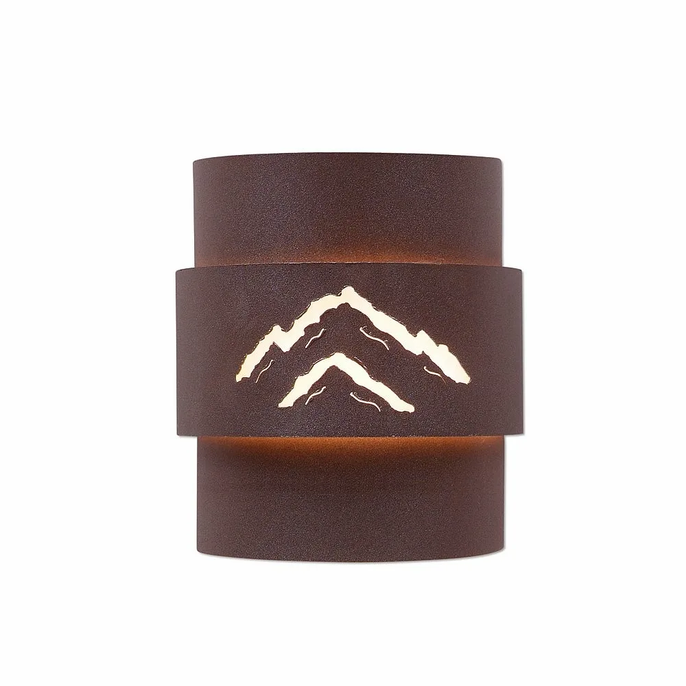 Northridge-Mountain Cutout One Light Wall Sconce in Rustic Brown