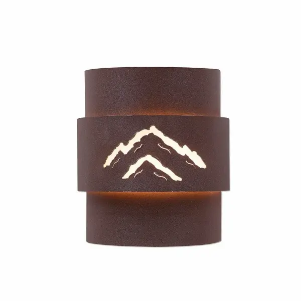 Northridge Mountain Cutout Wall Sconce in Rustic Brown