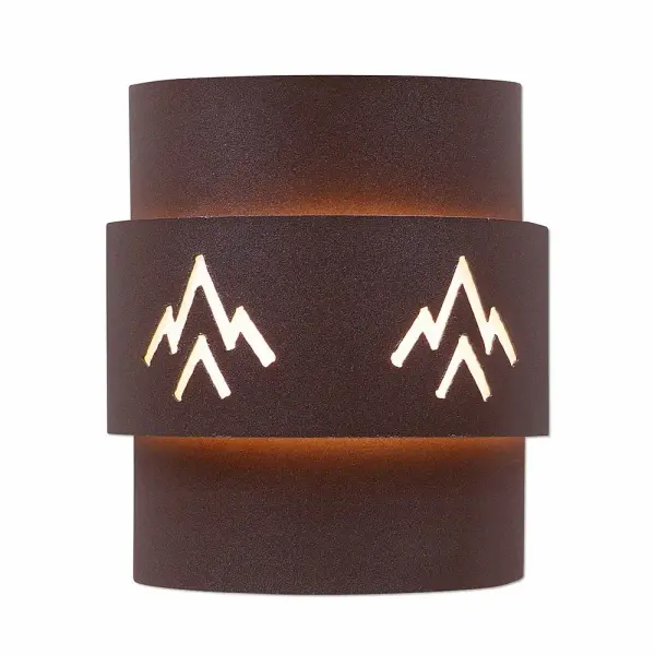 Northridge Deception Pass Two Light Wall Sconce in Rustic Brown