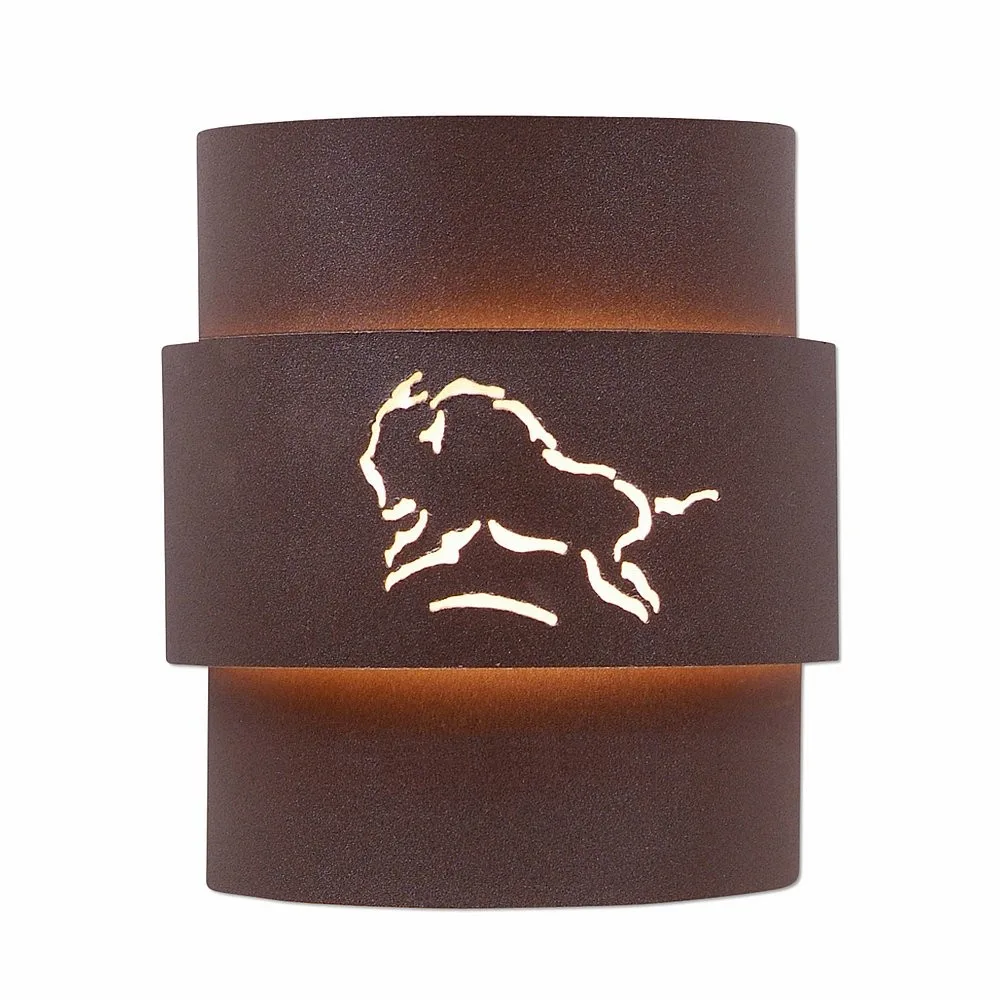 Northridge-Bison Two Light Wall Sconce in Rustic Brown