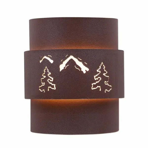 Northridge Mountain Pine Cutout Two Light Wall Sconce