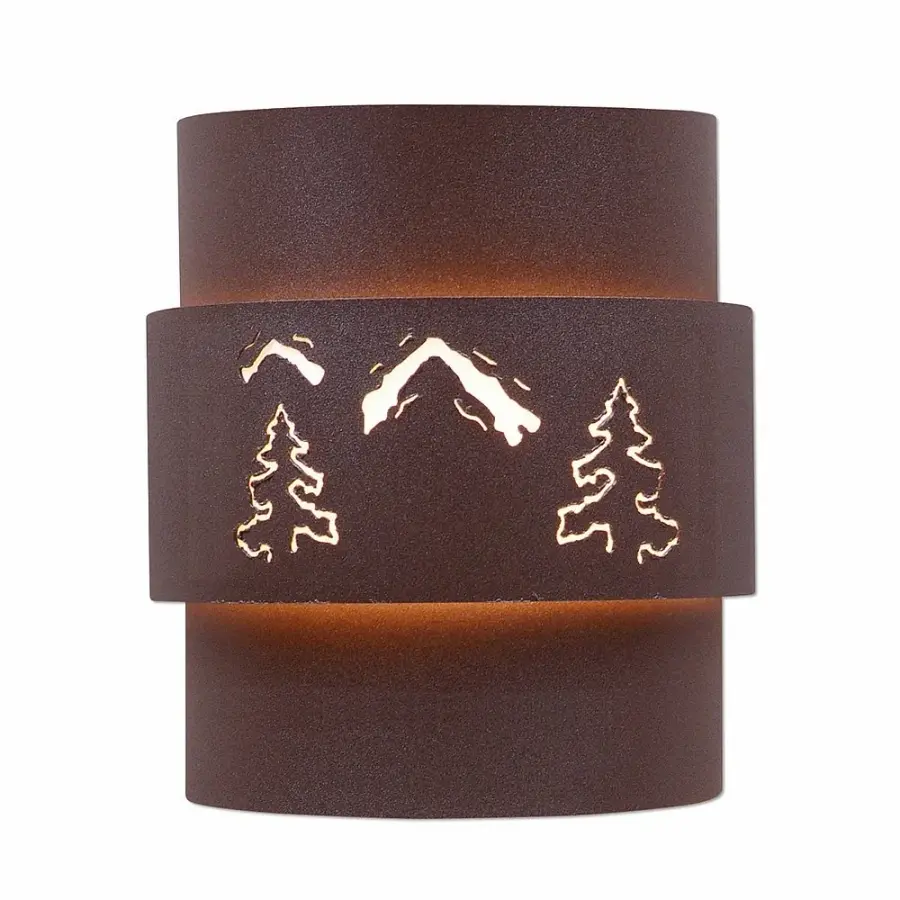 Northridge Mountain Pine Cutout Two Light Wall Sconce
