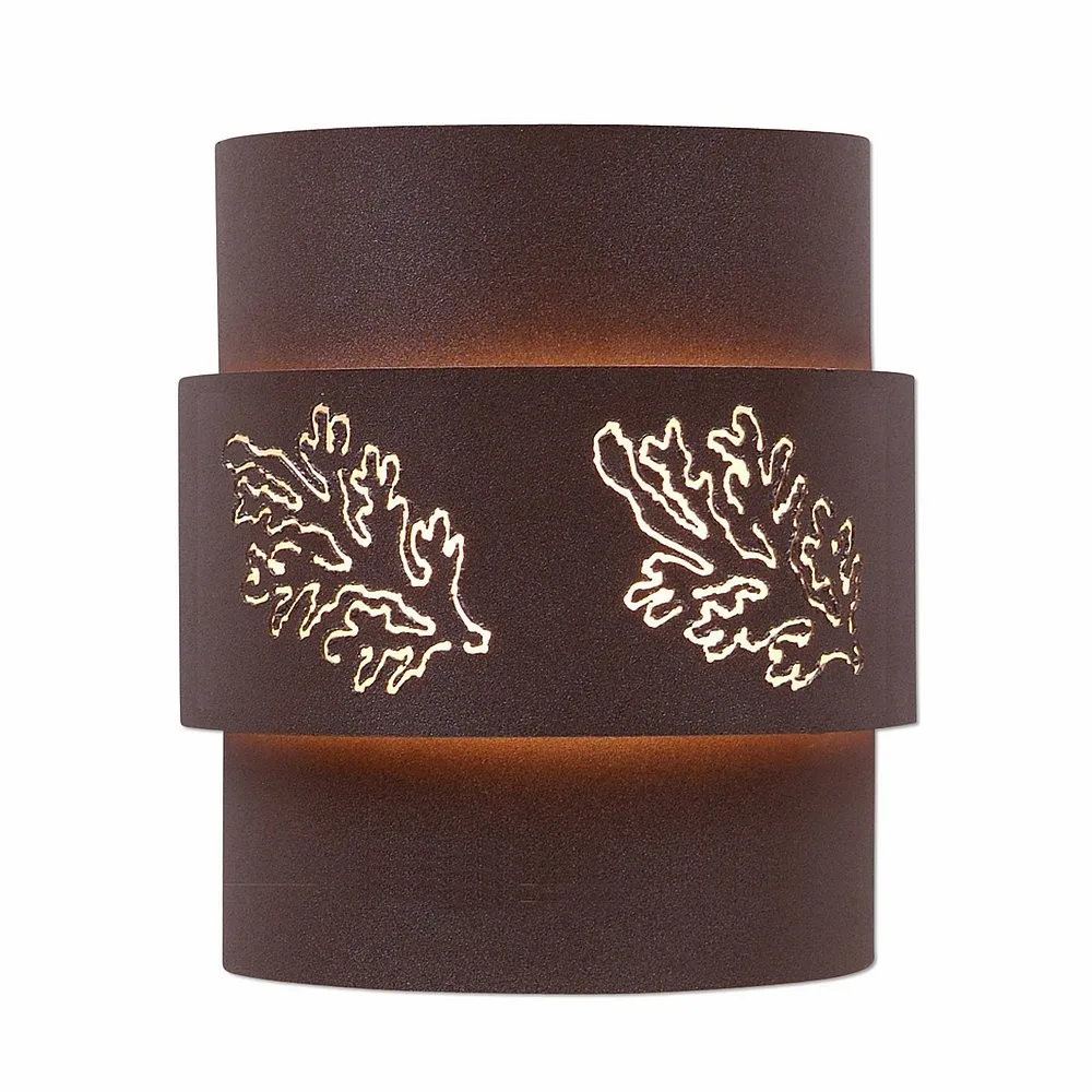 Northridge-Cedar Bough Cutout Two Light Wall Sconce in Rustic Brown