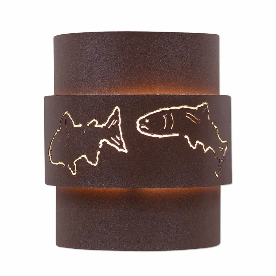 Northridge Fish Cutout Two Light Wall Sconce
