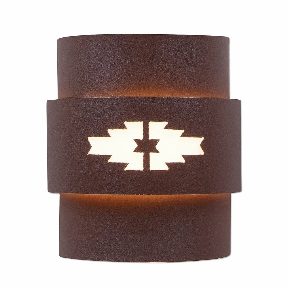 Northridge-Pueblo Two Light Wall Sconce in Rustic Brown