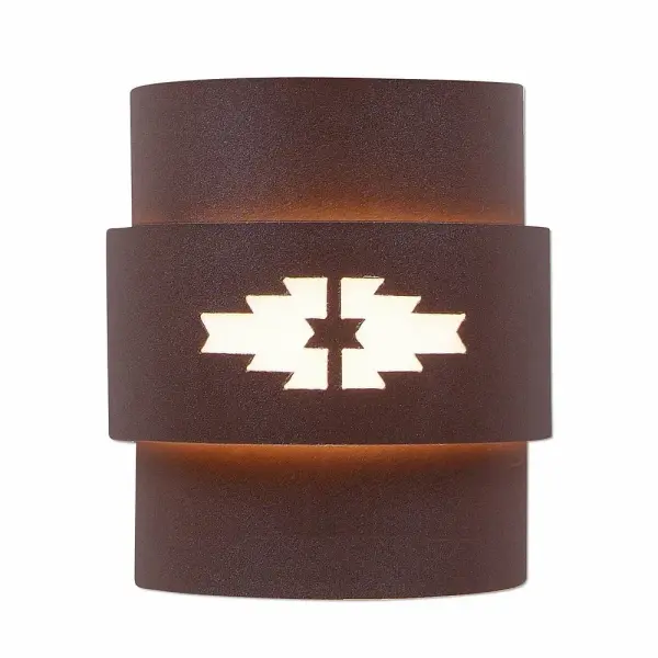 Northridge-Pueblo Two Light Wall Sconce in Rustic Brown