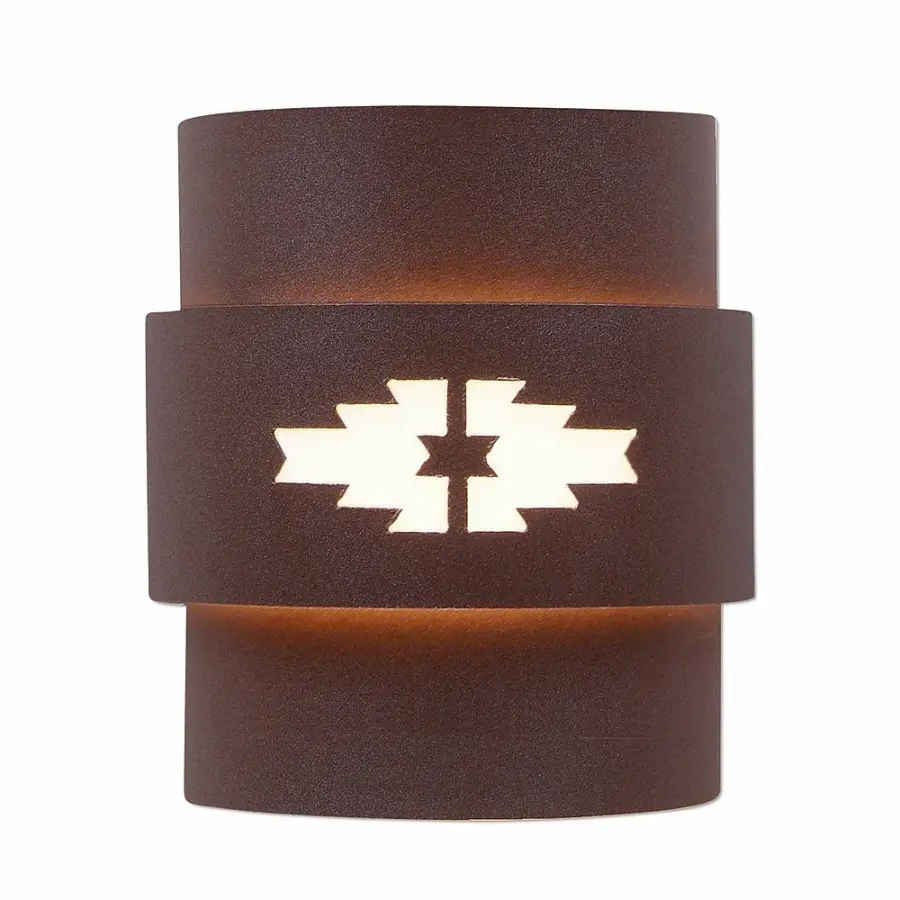 Northridge-Pueblo Two Light Wall Sconce in Rustic Brown