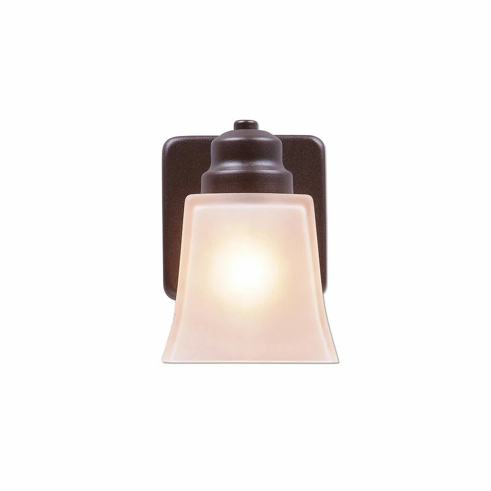 Woodland-Rustic Plain Dark Bronze Metallic One Light Wall Sconce in Dark Bronze Metallic