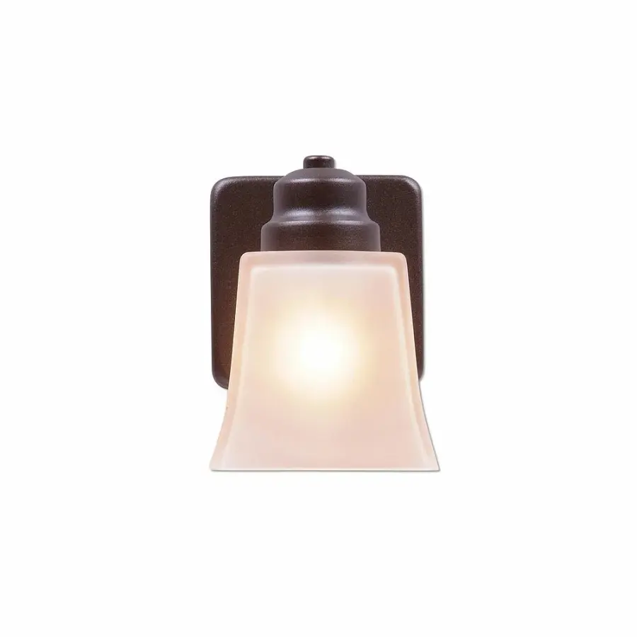 Woodland Rustic Plain Dark Bronze Wall Sconce