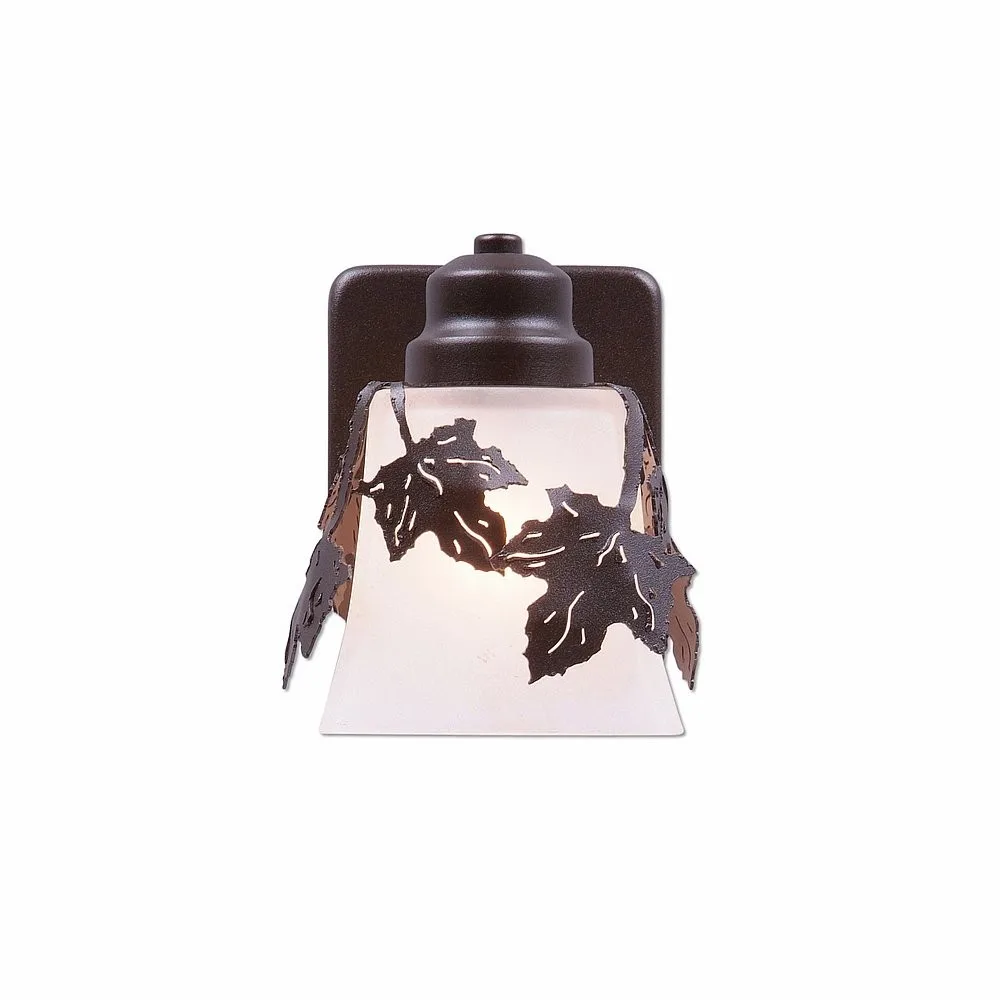 Woodland-Maple Leaf Dark Bronze Metallic One Light Wall Sconce in Dark Bronze Metallic