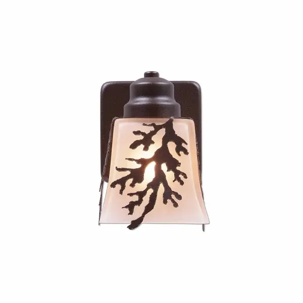 Woodland Cedar Bough Dark Bronze Wall Sconce