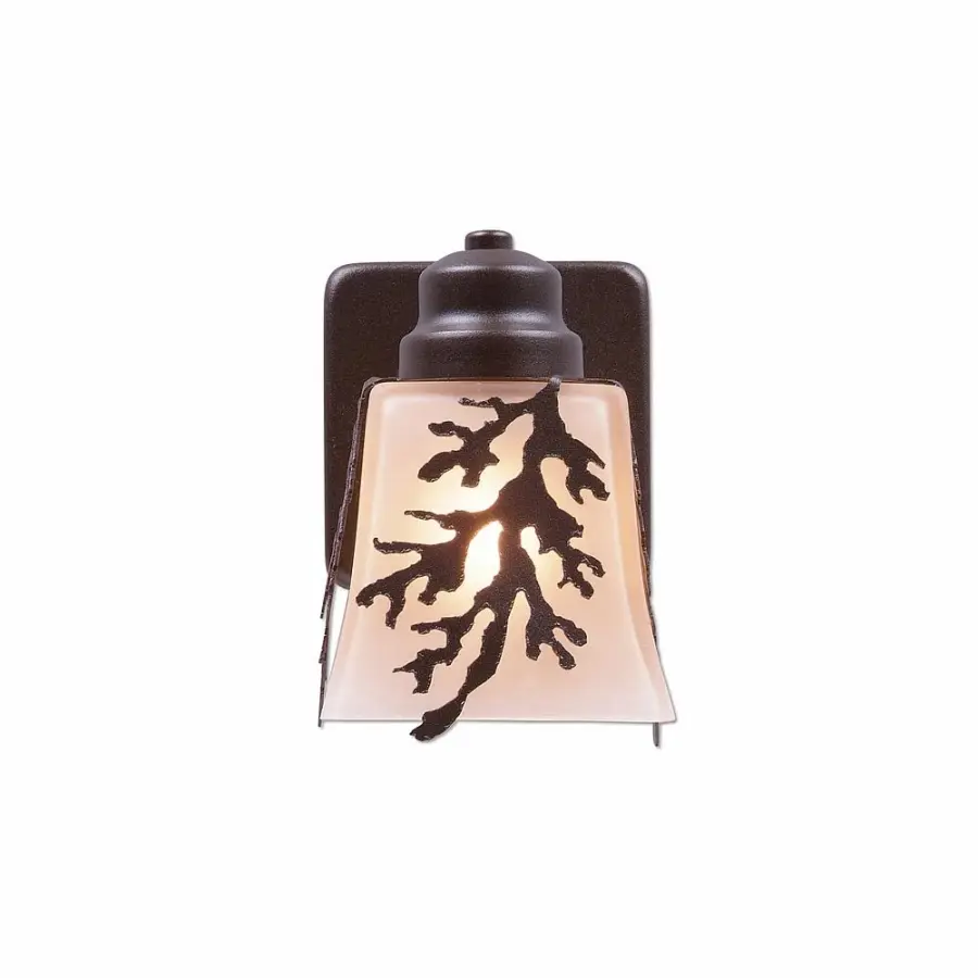 Woodland Cedar Bough Dark Bronze Wall Sconce