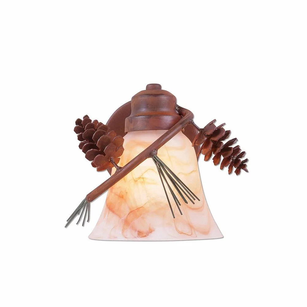 Sienna-Pine Cone One Light Wall Sconce in Pine Green/Rust Patina