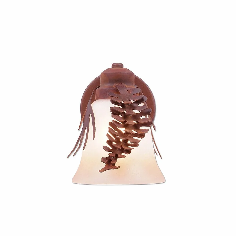 Sienna-Pine Cone One Light Wall Sconce in Rust Patina