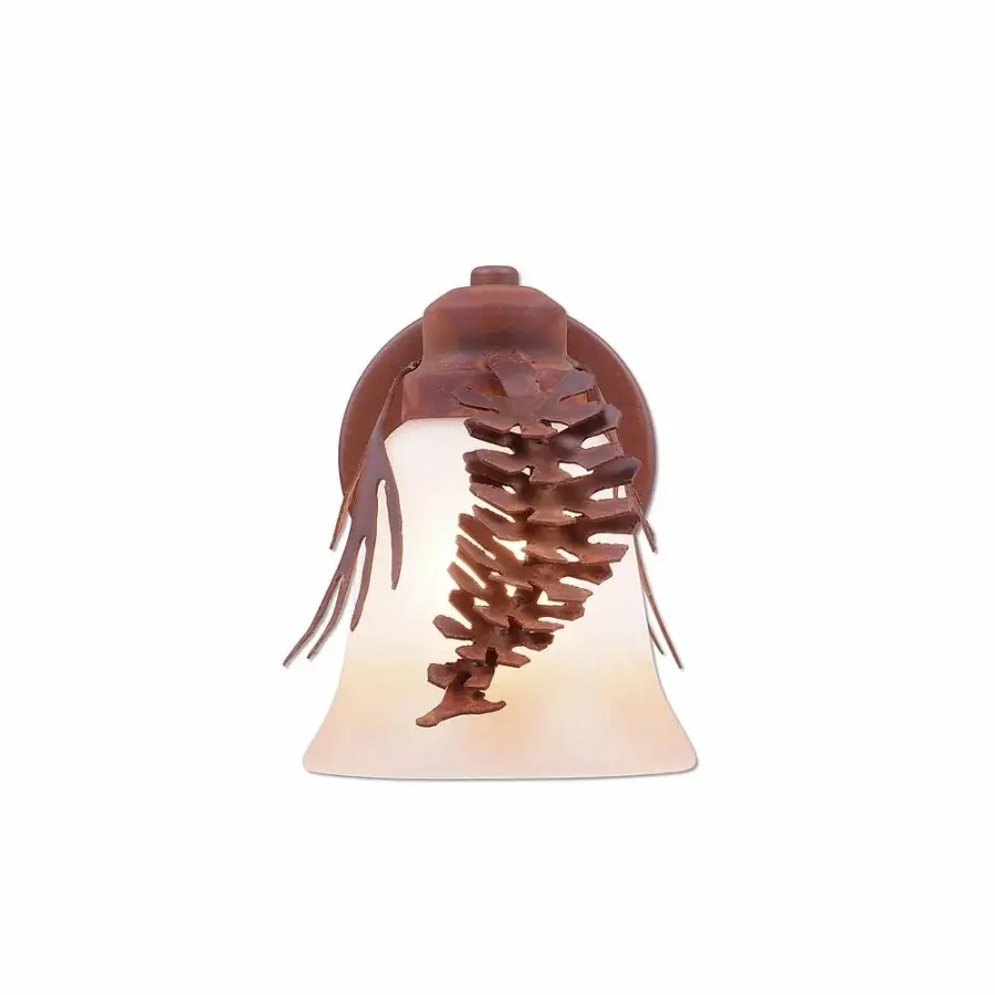 Sienna Pine Cone One Light Wall Sconce in Rust Patina