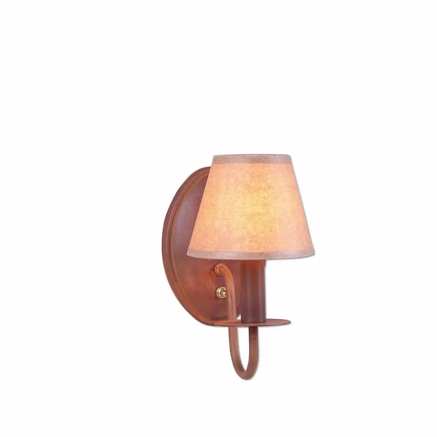Diablo Rustic Plain One Light Wall Sconce in Rust Patina