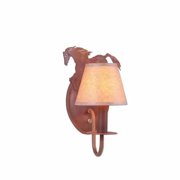 Diablo-Mountain Horse One Light Wall Sconce in Rustic Brown