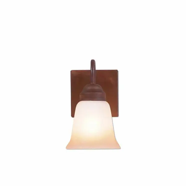 Wasatch Rustic Plain Wall Sconce in Rust Patina