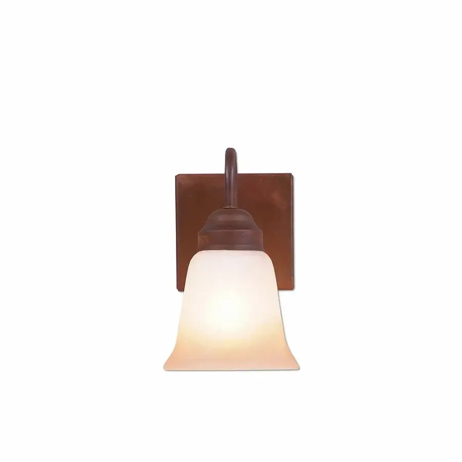 Wasatch Rustic Plain Wall Sconce in Rust Patina