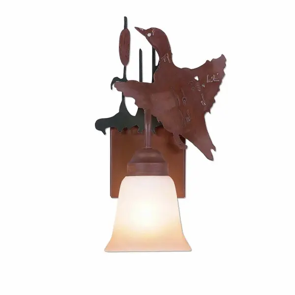 Wasatch-Loon Cedar Green/Rust Patina Wall Sconce