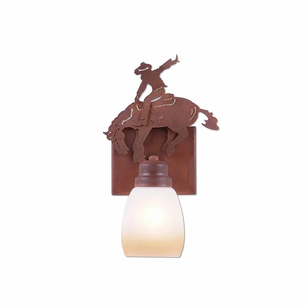 Parkshire-Bucking Bronco One Light Wall Sconce in Rust Patina