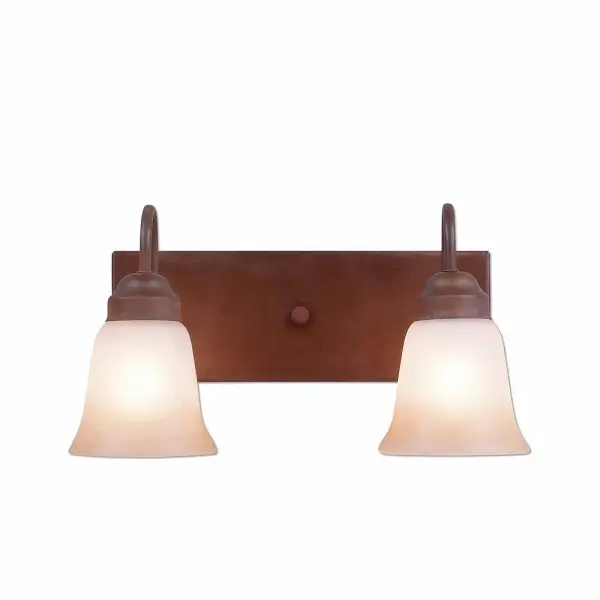 Denali Rustic Plain Two Light Bath Vanity Light