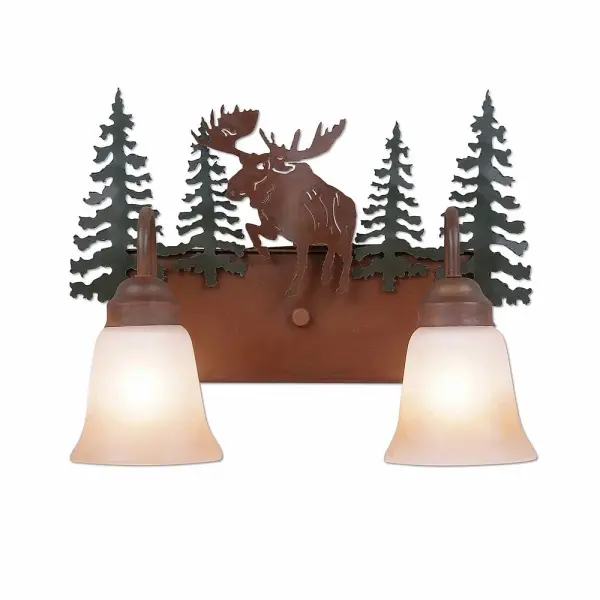 Denali-Alaska Moose Two Light Bath Vanity Light