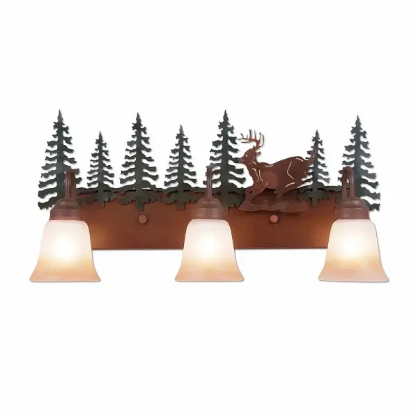 Denali Mountain Deer 3-Light Bath Vanity Light
