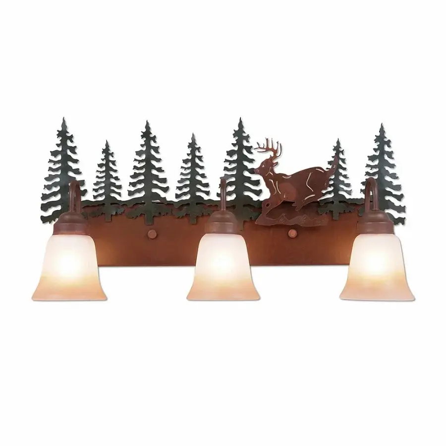 Denali Mountain Deer 3-Light Bath Vanity Light