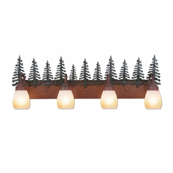 Denali Cedar Tree Four Light Bath Vanity Light