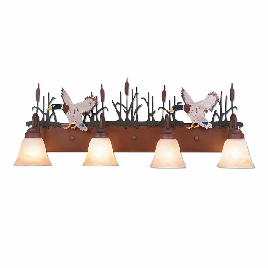 Denali Mallard Duck Four Light Bath Vanity Light